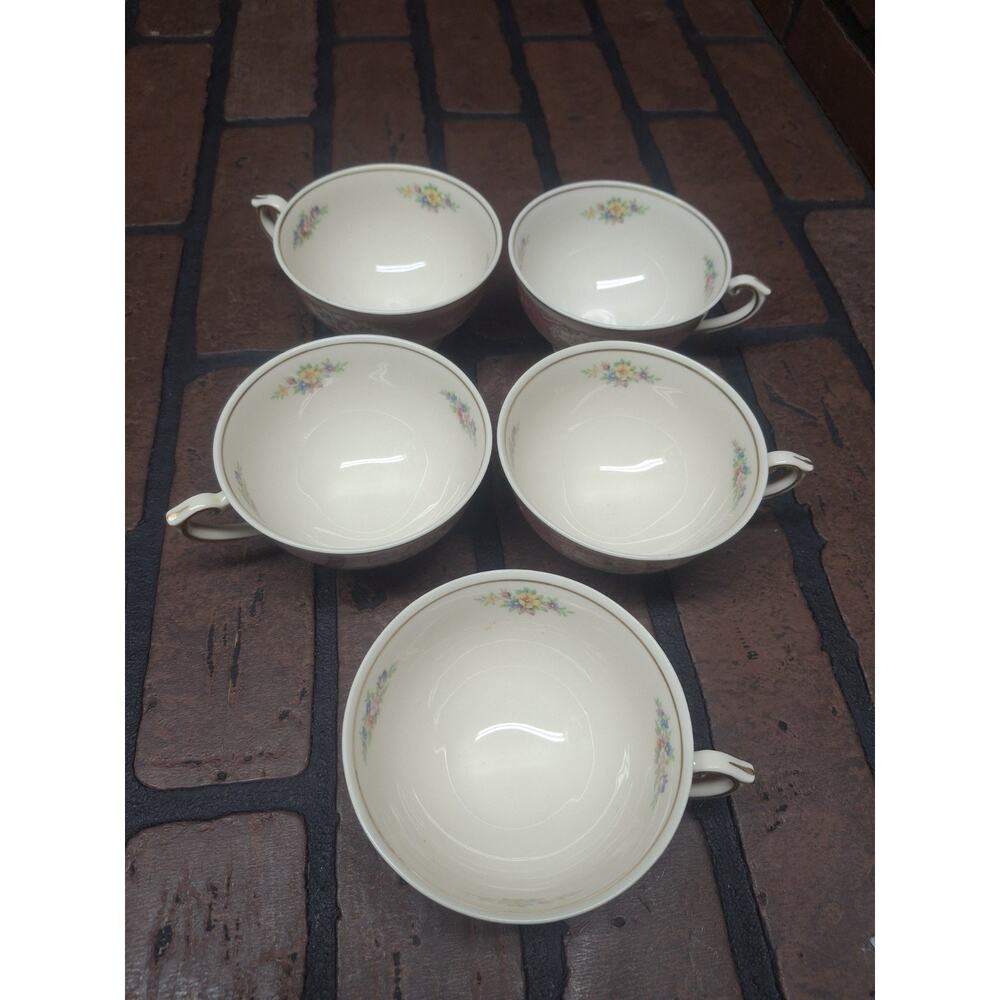 5 Federal Shape Syracuse China Raleigh Pink Flowers Cup